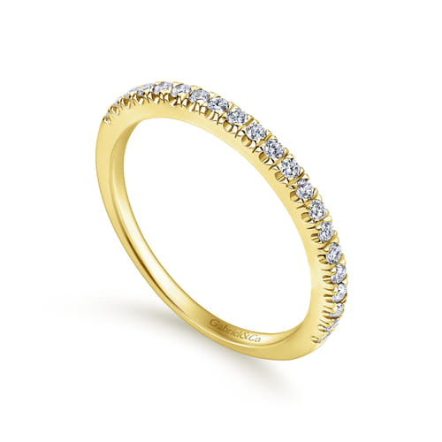 14K Yellow Gold Diamond Matching Wedding Band