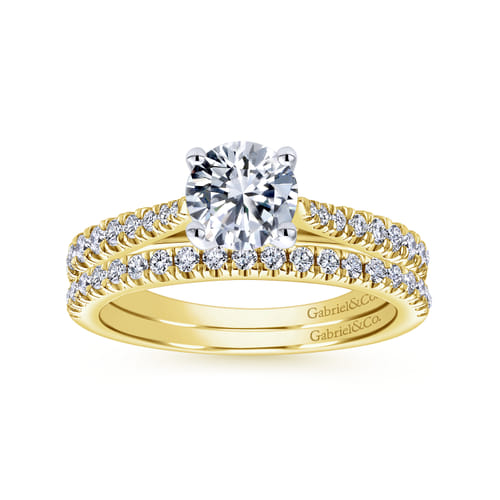 14K Yellow Gold Diamond Matching Wedding Band