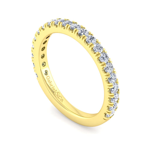 14K Yellow Gold Diamond Matching Wedding Band