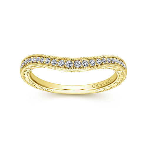 14K Yellow Gold Diamond Matching Wedding Band