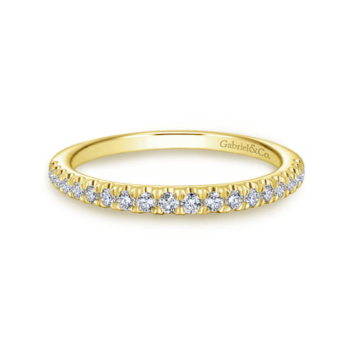 14K Yellow Gold Diamond Matching Wedding Band