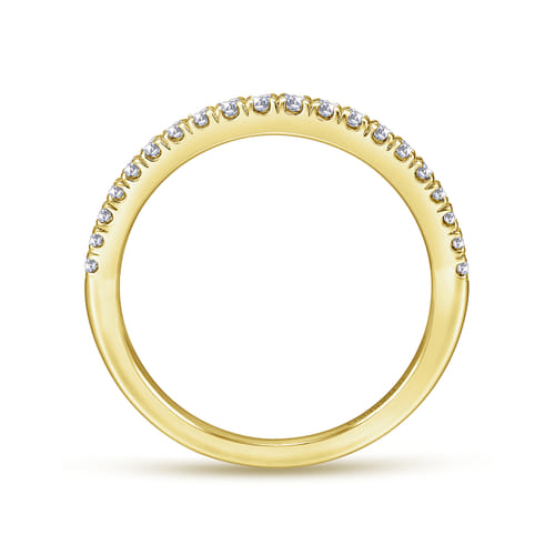 14K Yellow Gold Diamond Matching Wedding Band