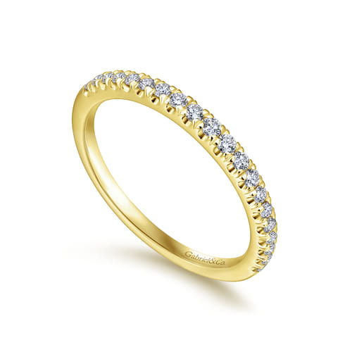 14K Yellow Gold Diamond Matching Wedding Band