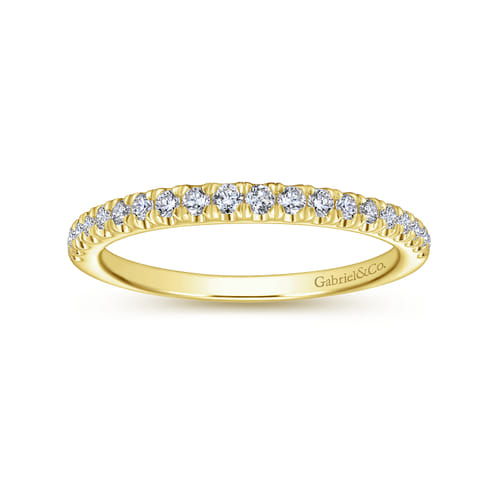 14K Yellow Gold Diamond Matching Wedding Band