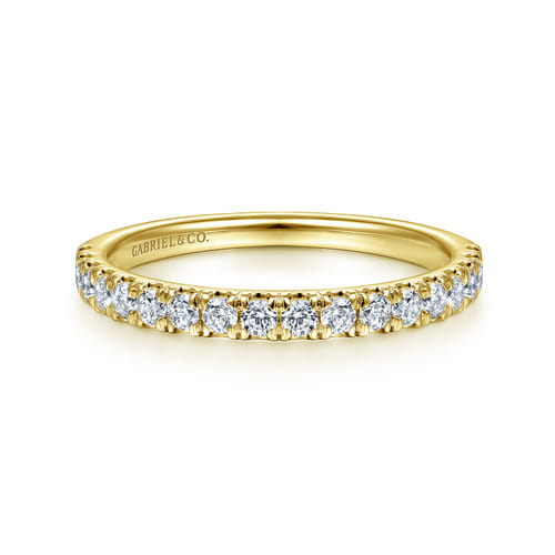 14K Yellow Gold Diamond Matching Wedding Band