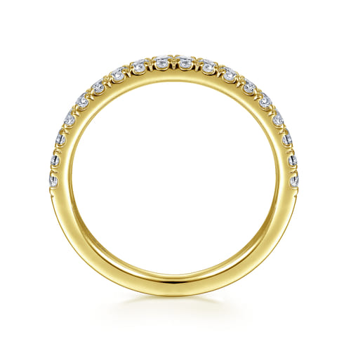 14K Yellow Gold Diamond Matching Wedding Band