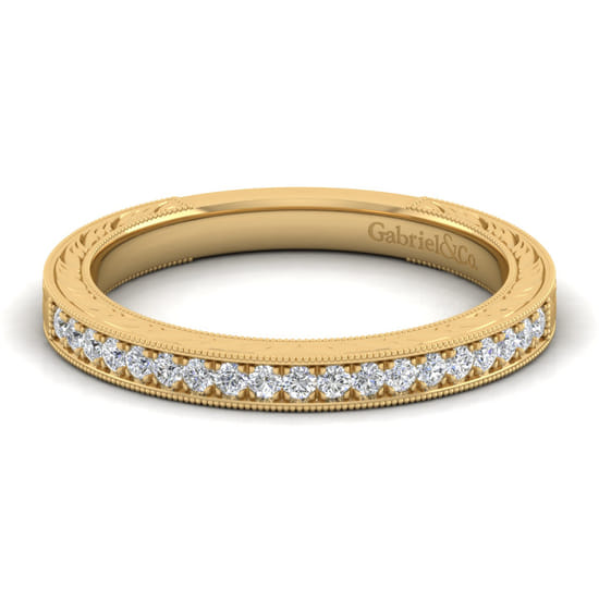 Gabriel - 14K Yellow Gold Diamond Matching Wedding Band