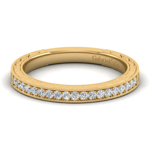 14K Yellow Gold Diamond Matching Wedding Band 14K Yellow Gold Diamond Matching Wedding Band