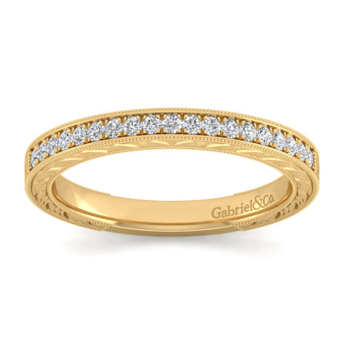 14K Yellow Gold Diamond Matching Wedding Band 14K Yellow Gold Diamond Matching Wedding Band