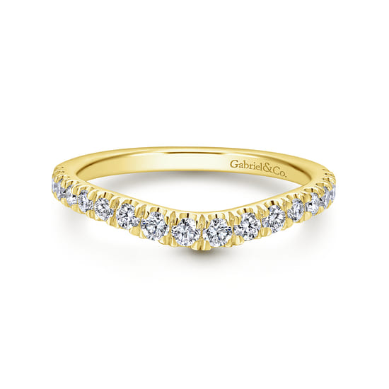 Gabriel - 14K Yellow Gold Diamond Matching Wedding Band Gabriel - 14K Yellow Gold Diamond Matching Wedding Band
