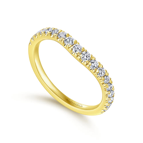 14K Yellow Gold Diamond Matching Wedding Band