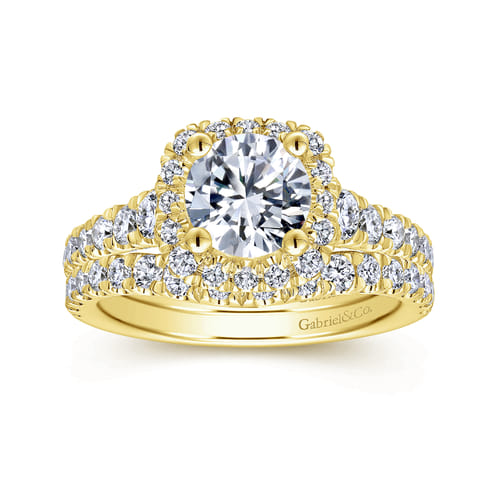 14K Yellow Gold Diamond Matching Wedding Band