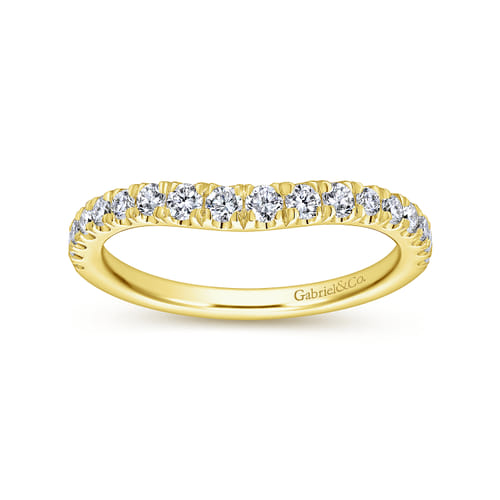 14K Yellow Gold Diamond Matching Wedding Band