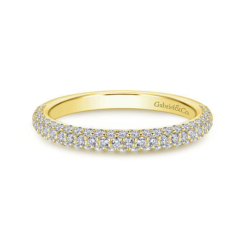 14K Yellow Gold Diamond Matching Wedding Band