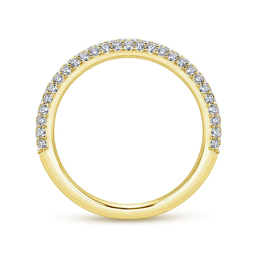 14K Yellow Gold Diamond Matching Wedding Band