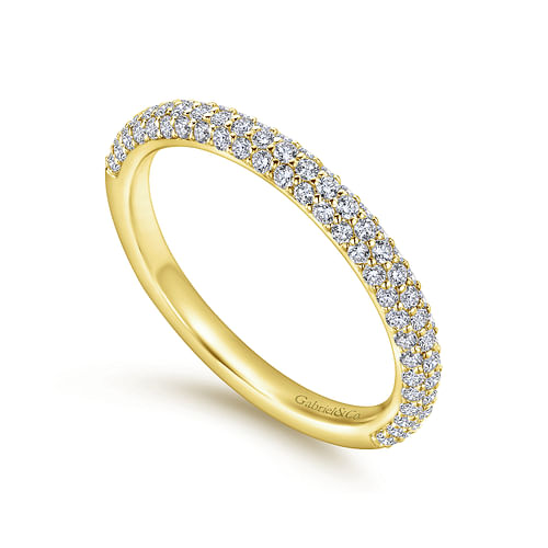 14K Yellow Gold Diamond Matching Wedding Band