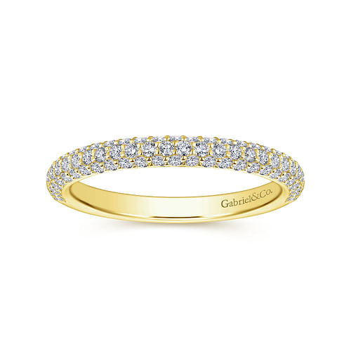 14K Yellow Gold Diamond Matching Wedding Band