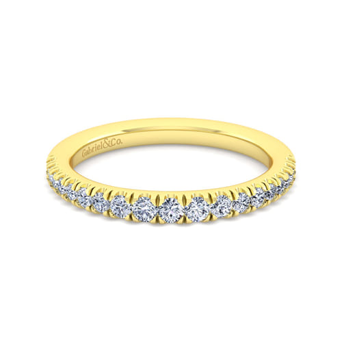 14K Yellow Gold Diamond Matching Wedding Band