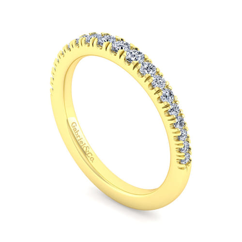 14K Yellow Gold Diamond Matching Wedding Band