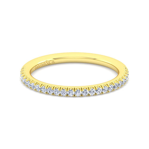 14K Yellow Gold Diamond Matching Wedding Band