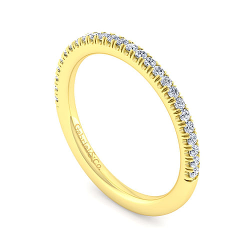 14K Yellow Gold Diamond Matching Wedding Band