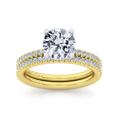 14K Yellow Gold Diamond Matching Wedding Band