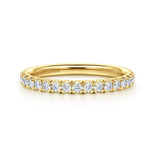 14K Yellow Gold Diamond Matching Wedding Band