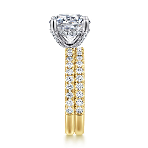 14K Yellow Gold Diamond Matching Wedding Band