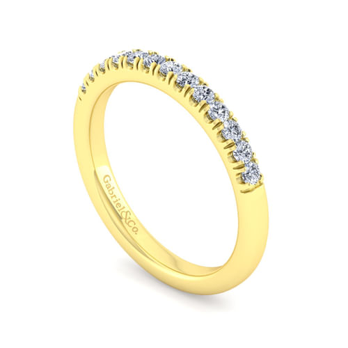 14K Yellow Gold Diamond Matching Wedding Band