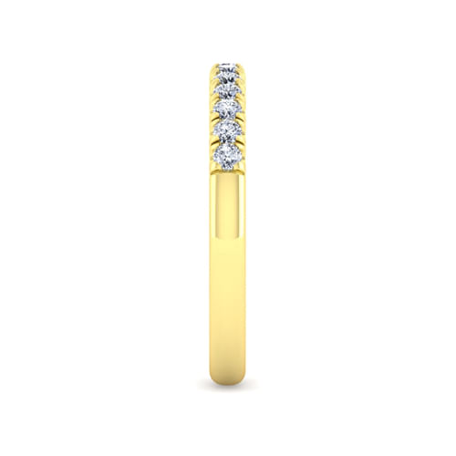 14K Yellow Gold Diamond Matching Wedding Band
