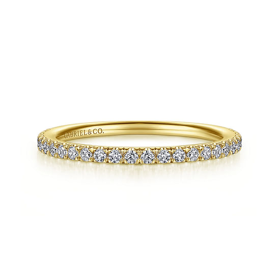 Gabriel - 14K Yellow Gold Diamond Matching Wedding Band