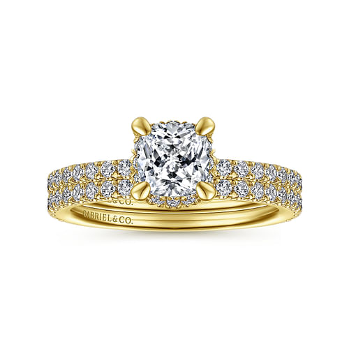 14K Yellow Gold Diamond Matching Wedding Band