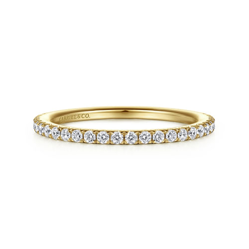 14K Yellow Gold Diamond Matching Wedding Band