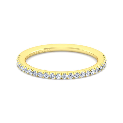 14K Yellow Gold Diamond Matching Wedding Band
