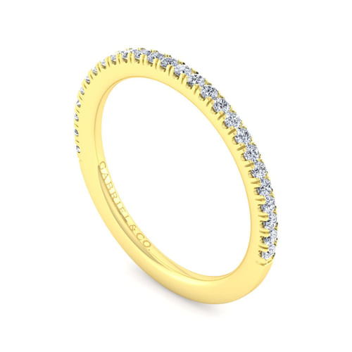 14K Yellow Gold Diamond Matching Wedding Band