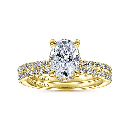 14K Yellow Gold Diamond Matching Wedding Band