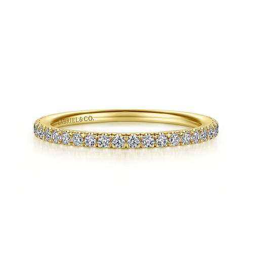 14K Yellow Gold Diamond Matching Wedding Band