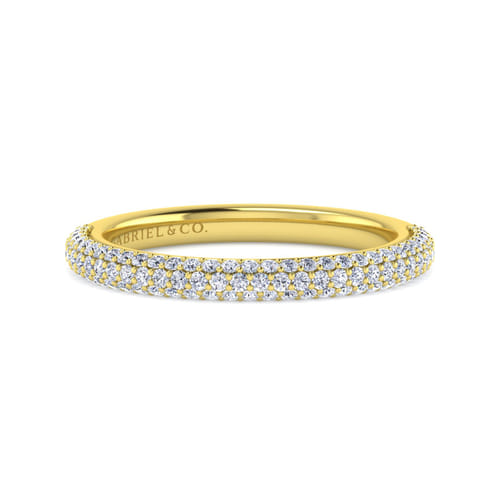 14K Yellow Gold Diamond Matching Wedding Band