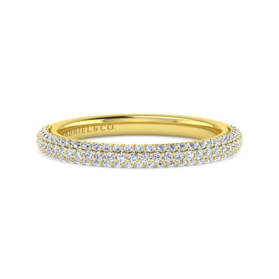 Gabriel - 14K Yellow Gold Diamond Matching Wedding Band