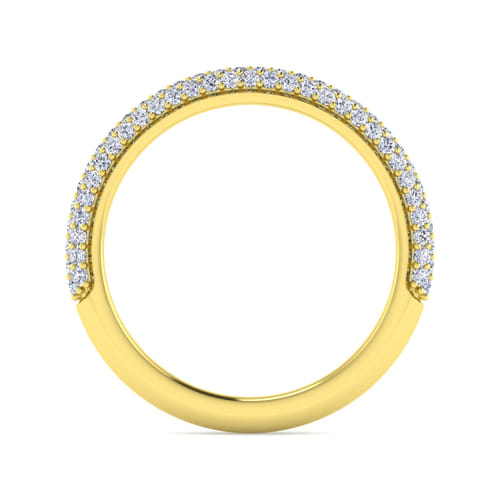 14K Yellow Gold Diamond Matching Wedding Band