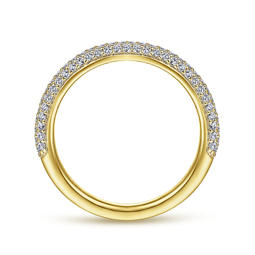 14K Yellow Gold Diamond Matching Wedding Band