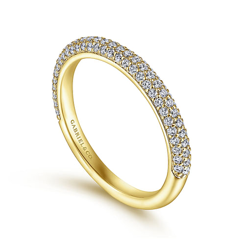 14K Yellow Gold Diamond Matching Wedding Band