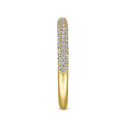 14K Yellow Gold Diamond Matching Wedding Band