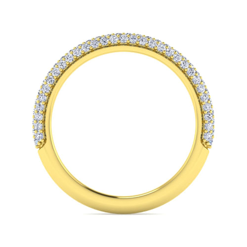 14K Yellow Gold Diamond Matching Wedding Band