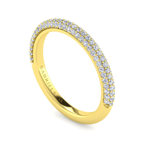 14K Yellow Gold Diamond Matching Wedding Band