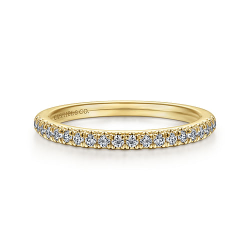 14K Yellow Gold Diamond Matching Wedding Band