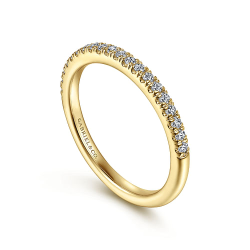 14K Yellow Gold Diamond Matching Wedding Band