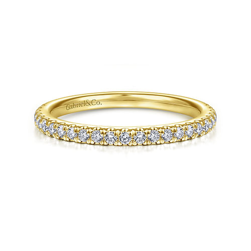 14K Yellow Gold Diamond Matching Wedding Band