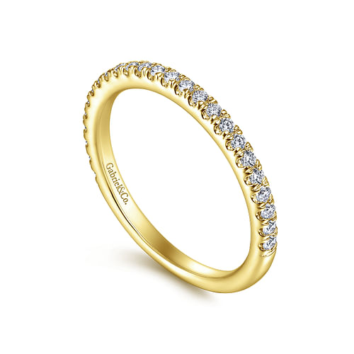 14K Yellow Gold Diamond Matching Wedding Band