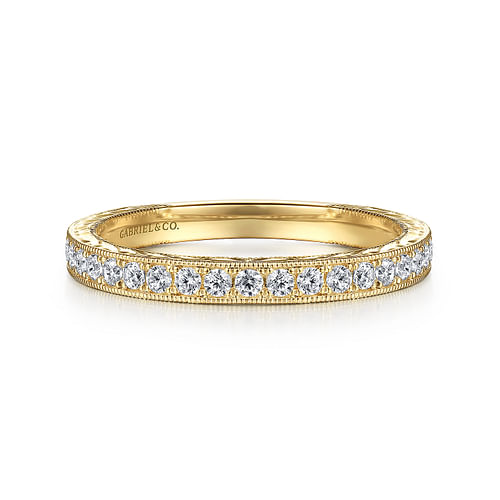 14K Yellow Gold Diamond Matching Wedding Band